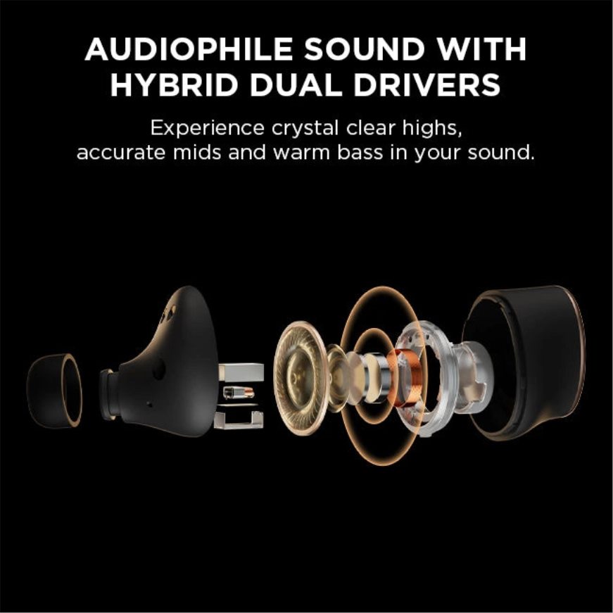 EVO True Wireless Active Noise Canceling Headphones Black 1MORE Headphones HJ66BD12